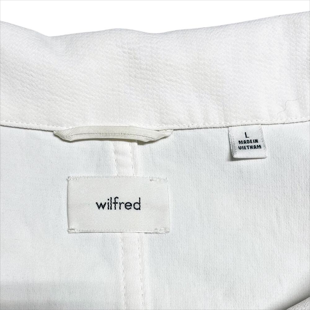 ARITZIA WILFRED Freeform Japanese Crepette Draped Button-Up Top Ivory Size L - Picture 6 of 9